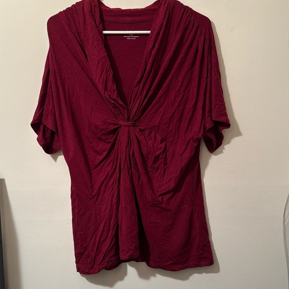 Gracie Womens size XL burgundy adjustable gather in front
